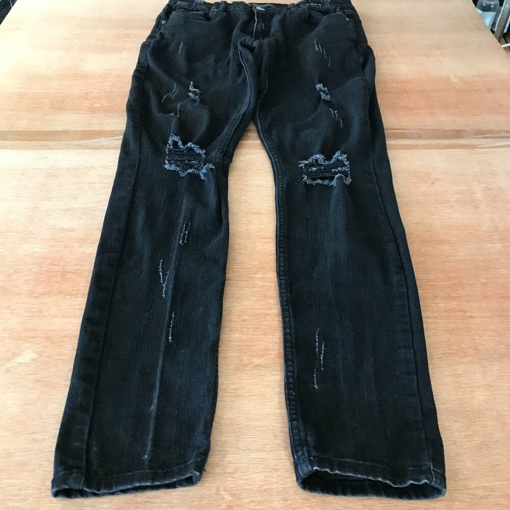 Serenede Jeans Men 34x31 Black Mid Rise Distressed Stretch Grunge Streetwear